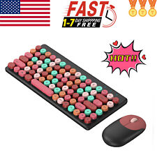 Mini Wireless Keyboard and Mouse Sets Compact Cute Keyboards for Girls picture