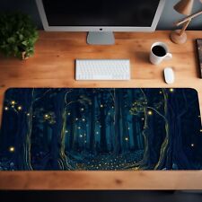 Enchanted Forest Midnight Desk Mat – Large Mouse Pad, Three Sizes picture
