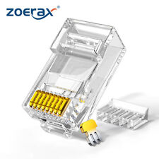 ZoeRax 100PCS RJ45 CAT6 Shielded w Load Bar Insert Modular LAN Network Connector picture