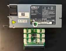 Liteon PS-2751-5Q 750W Power Supply 100-240V W/ PCI E Breakout Board picture