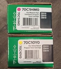 Lot of 2 Genuine Lexmark 70C10Y0 70C1HM0  High Yield Toners 3000 pages each New picture
