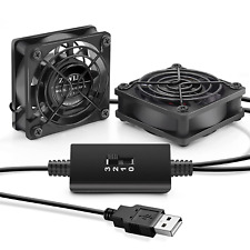 Dual USB Cooling Fan 60Mm with Speeds Control 5V Ball Bearing Mini USB Fan for C picture