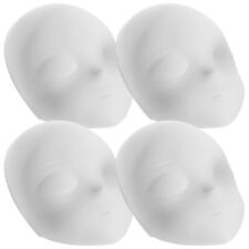  4Pcs Unfinished Blank Mask Cosplay Halloween Festival White Mask Full Face picture