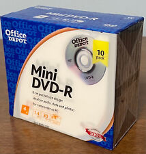 10 Pack of Office Depot Mini DVD-R Discs with Cases - New Sealed - Gamecube Size picture