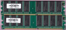 2GB 2x1GB PC-3200 PNY DDR-400 A0TQD-T Desktop Ram Memory Kit PC3200 DDR1 184-Pin picture