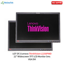 LOT Of 2 Lenovo ThinkVision L2250PWD 22