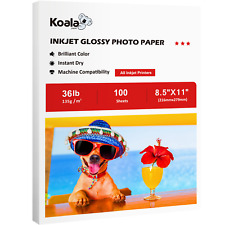 Koala Photo Paper 8.5x11 Glossy 100 Sheets 36lb 135g for Inkjet Printer Epson HP picture