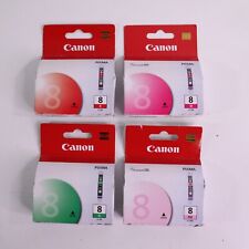 Lot of 4 Genuine Canon Pixma CLI-8M, CLI-8G, CLI-8PM, CLI-8R Ink Cartridges New picture