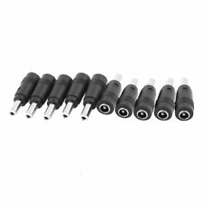 Household DC Power 5.5 x 2.5mm Male to 5.5 x 2.1mm Female Jack Black 10pcs picture