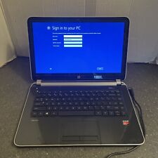 hp pavilion 14-f021nr laptop Factory Reset Tested W/charger And A4 Quad Core picture
