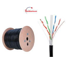 Cat5e 500FT Shielded FTP Outdoor Ethernet Cable 24AWG Solid Direct Burial Wire picture
