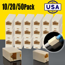 10/20/50X RJ45 Inline Coupler Cat6 Cat5e Cat5 Ethernet LAN Network Cable Adapter picture
