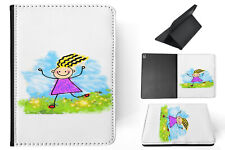 CASE COVER FOR APPLE IPAD|CUTE FAMILY DAUGHTER SKETCH picture