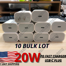 10x 20W PD USB-C Power Adapter For iPhone 11 12 13 XS XR X Fast Wall Charger LOT picture