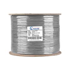 CAT6A 1000ft  Riser CMR Solid Bare Copper 750Mhz UTP Bulk Ethernet Cable Gray picture
