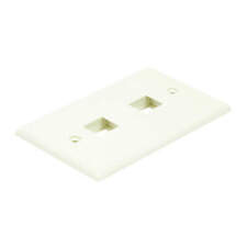 MONOPRICE 6728 WallPlate,Blank,2 Hole, Ivory 14J393 picture