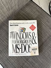 Microsoft Windows For Workgroups & MS-DOS Sealed 3.5 floppy - Brand new copy picture
