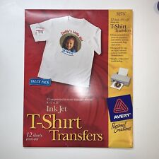 AVERY 3275 Ink Jet Iron-on T-shirt Transfers - 12 sheets 8 1/2 x 11