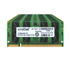 Crucial 10x 2GB 2RX8 PC2-6400S DDR2 800Mhz 200Pin SODIMM RAM Laptop Memory picture
