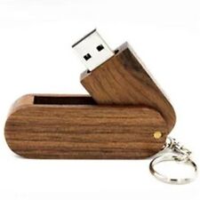 Wooden Box Pendrive Keychain Flash Memory Stick Free Custom Logo 4gb-128gb Gift picture