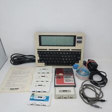 VTG Radio Shack TRS-80 Model 100 Portable Computer w/ Cassette Tapes & Cords  picture