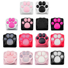 3D Cute Keycap for Mechanical Keyboard Silicone Cat Paw Pad Aluminum Alloy Bases picture