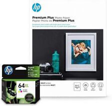 Tri-Color Inks + HP Premium Plus Photo Paper, Glossy, 25 Sheets, 8.5x11 picture