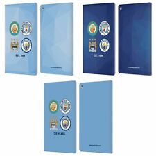 MAN CITY FC HISTORIC CREST EVOLUTION LEATHER BOOK CASE FOR AMAZON FIRE picture