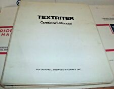 1983 TEXTWRITER OPERATORS Manual instruction Schematics + Adler Royal Interface picture
