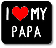 I Love Heart My PaPa Mouse Pad Non-Slip 1/8in or 1/4in Thick picture