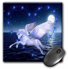 3dRose Beautiful Pegasus horse in the ocean moonlight MousePad picture