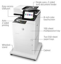 HP Color LaserJet Multifunction Printer M681f J8A12A with 550 Tray stand P1B10A picture