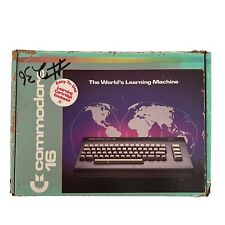 Vintage Commodore 16 Computer with Box Manual Inserts POWERS ON UNTESTED RARE picture