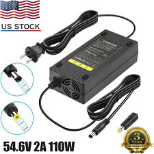 54.6V 2A DC Head Lithium Battery Fast Charger For 48V Electric Bicycles Ebike US picture