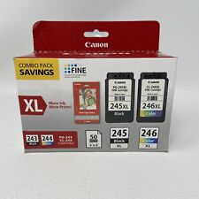 New Genuine Canon PG-245XL Black & CL-246XL Color Ink Cartridge Combo Pack picture