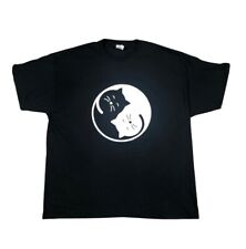 Cat Ying Yang Black T-shirt  Size Lg, XL, 2x, 3x. Screen Printed T-shirt picture