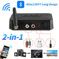 Long Range Bluetooth Transmitter Receiver For TV Home Car Stereo Audio Adapter picture