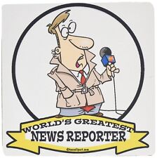 3dRose 8 x 8 x 0.25 Inches Mouse Pad, Worlds Greatest News Reporter  picture
