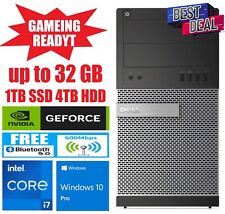 DELL Desktop i7 NVIDIA GTX up to 32GB RAM 4TB HDD Windows10 Pro Gaming Computer picture
