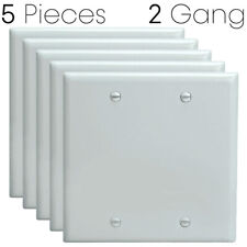 White Blank WallPlate 1 2 Gang Wall Plate No Device Cover Face Plate Box Mount picture