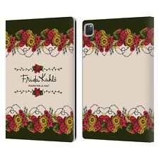 OFFICIAL FRIDA KAHLO RED FLORALS LEATHER BOOK WALLET CASE COVER FOR APPLE iPAD picture