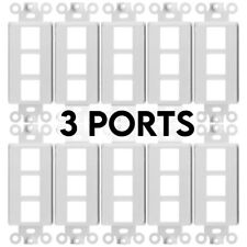 10Pcs White 1 2 3 4 Ports Single Gang Decora Wall Plate Insert for Keystone Jack picture