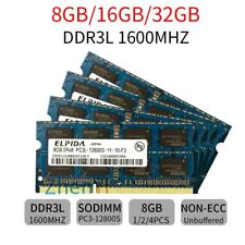 32GB 16GB 8GB PC3L-12800S DDR3L 1600MHz sodimm Laptop Memory RAM For Elpida Lot picture