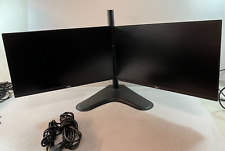LOT 2x DELL P2219H 22inch FHD Monitors 1080P IPS w/Dual Stand +DP HDMI Cables picture