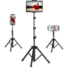 Floor Tripod Stand Mount Tablet Holder 4 Section Poles Adjustable For Ipad 12.9