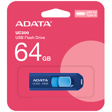 ADATA 64GB UC300 Type-C USB 3.2 Gen 1 Flash Drive - Blue picture