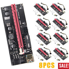 8PCS VER009S PCI-E Riser Card PCIe 1x to 16x USB3.0 Data Cable Bitcoin Mining picture