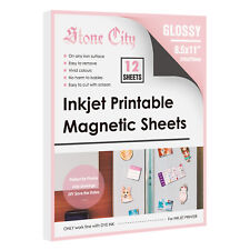 12 Sheets GLOSSY Printable Magnetic Photo Paper for Inkjet Laser Printers 8.5x11 picture