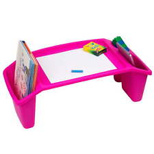  Lap Desk, Freestanding Portable Table with Side Pockets for Co picture