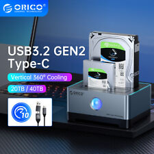 ORICO 2.5 3.5in HDD SSD Hard Drive Docking Station USB 3.2 Gen 2 to SATA up 18TB picture